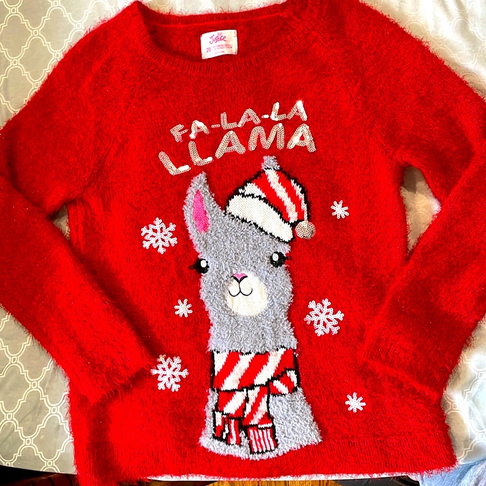Justice girls size 20 Christmas sweater